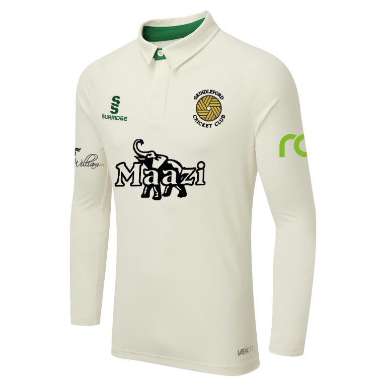 Grindleford CC - Ergo Long Sleeve Green Trim Shirt
