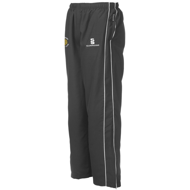 GRINDLEFORD CC Classic Tracksuit Pant With Thigh Length Zip Black Mens