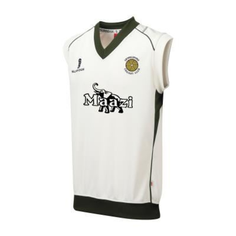 Grindleford CC - Sleeveless Sweater Green Trim