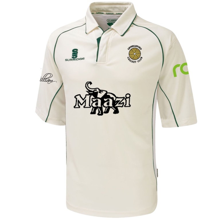 Grindleford CC - Premier 3/4 Sleeve Green Trim Shirt