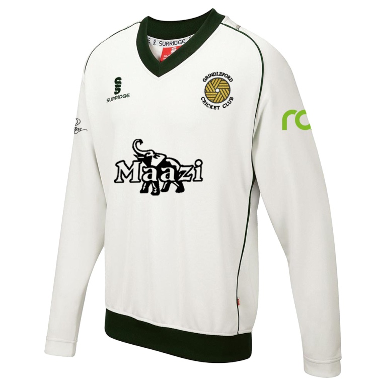Grindleford CC - Long Sleeve Sweater Green Trim